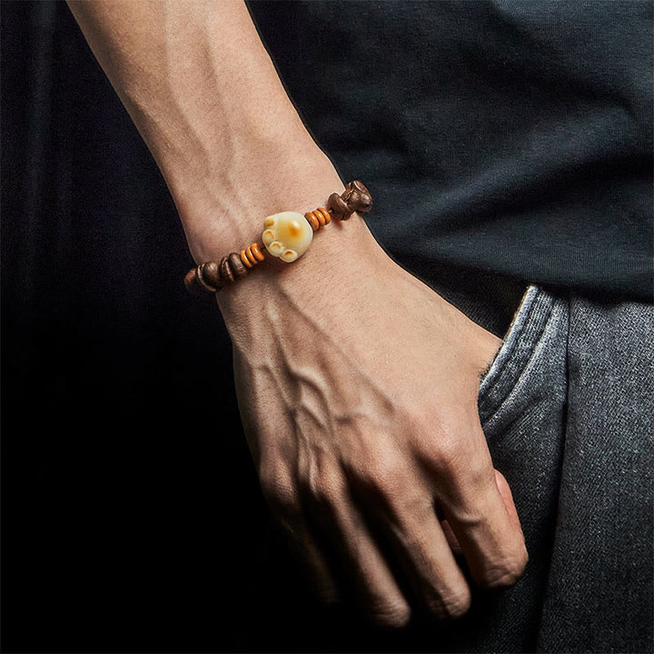 Buddha Stones Natural Cat's Paw Coffee Beans Bodhi Seed Beads Bracelet - image 4
