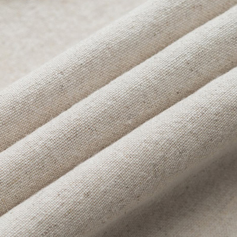 Buddha Stones Casual Loose Frog-Button Plain Men's Cotton Linen 7-8 Length Pants With Pockets - image 10