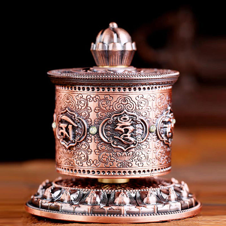 Buddha Stones Tibetan Blessing Prayer Wheel Car Decoration - Red - image 15