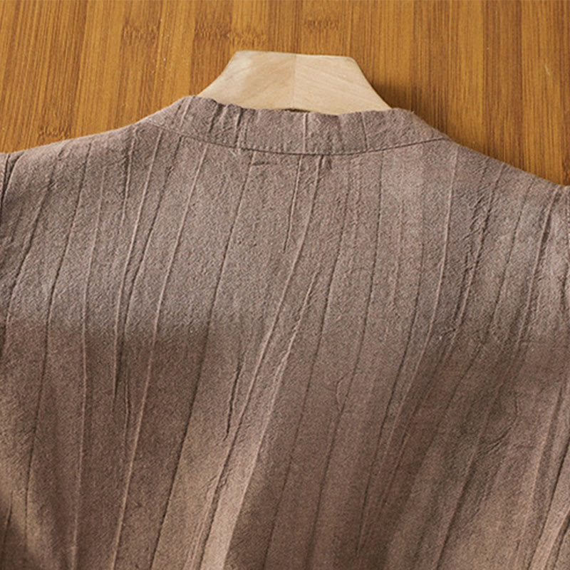 Buddha Stones Retro Frog-Button Design Women's Cotton Sleeveless Vest - image 14