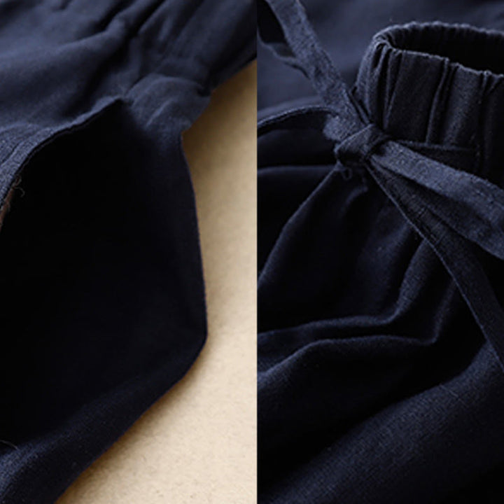 Buddha Stones Summer Elastic Waist Women's Capri Cropped Wide Leg Pants With Pockets - image 14