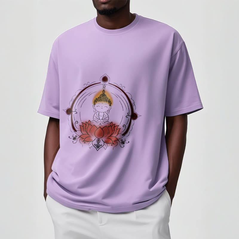 Buddha Stones Joyful Buddha Lotus Mandala Pattern Tee T-shirt - image 17