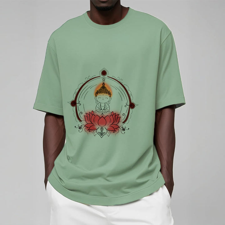 Buddha Stones Joyful Buddha Lotus Mandala Pattern Tee T-shirt - image 15