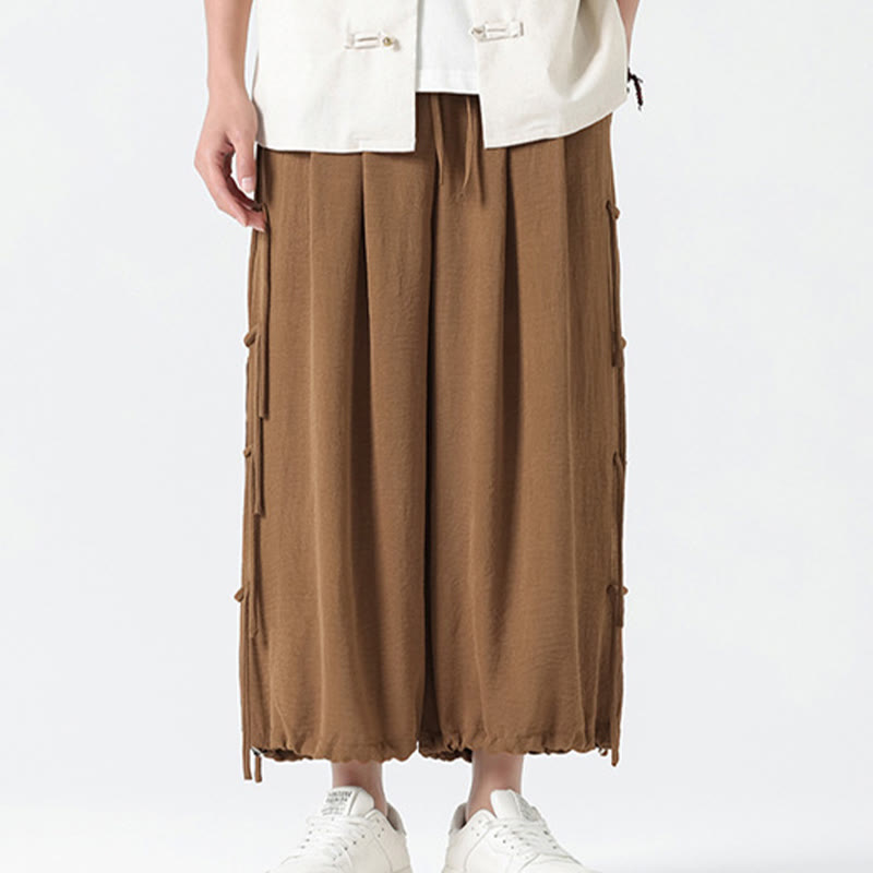 Buddha Stones Casual Loose Lanyard Design Waist Rope Men's 7-8 Length Spandex Pants With Pockets - Peru - US/UK/AU46，EU56 (5XL) - image 32