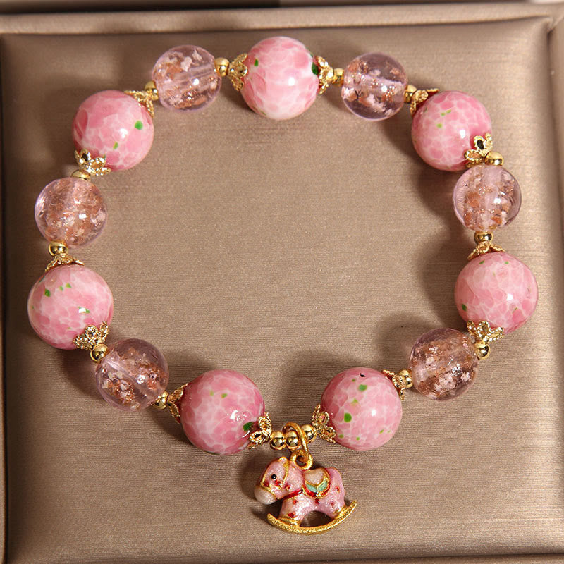 Buddha Stones Rocking Horse Liuli Bracelet - image 3