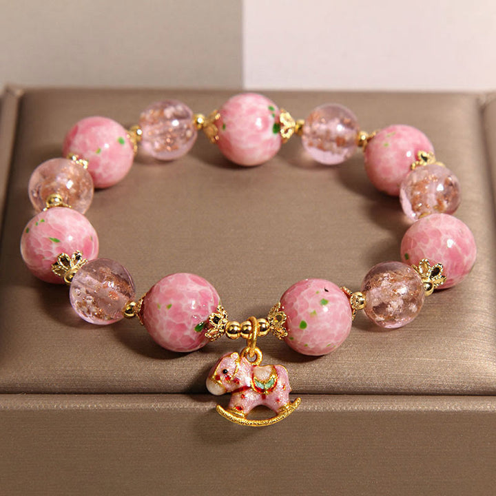 Buddha Stones Rocking Horse Liuli Bracelet - Liuli(Wrist Circumference: 18cm) - image 0