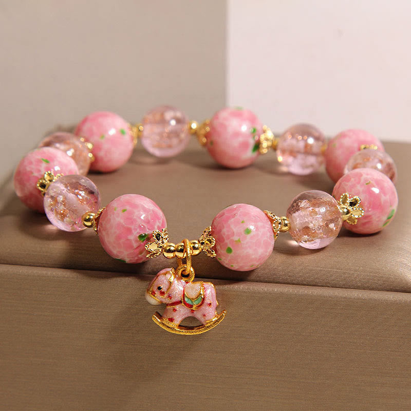 Buddha Stones Rocking Horse Liuli Bracelet - image 1