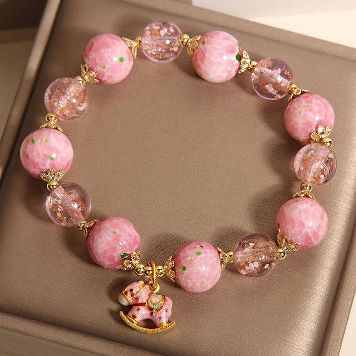 Buddha Stones Rocking Horse Liuli Bracelet - image 5