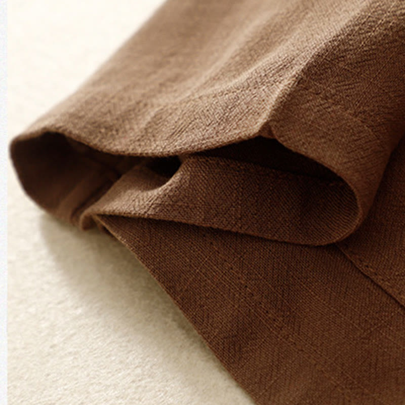 Buddha Stones Women's Cotton Linen Frog-Button Long Sleeve Jacket With Pockets - image 27