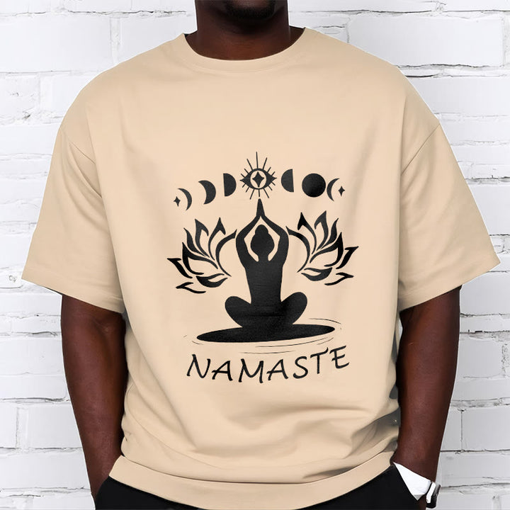 Buddha Stones Casual Meditative Figure Lotus Moon Eye Pattern Tee T-shirt - image 10