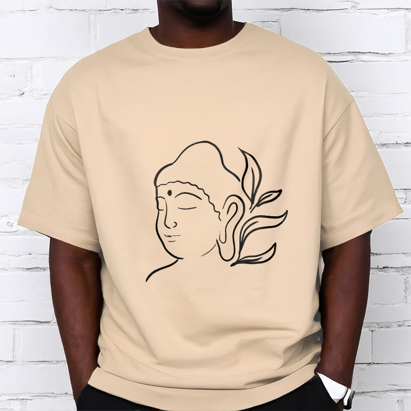 Buddha Stones Casual Buddha Face Pattern Tee T-shirt - image 9