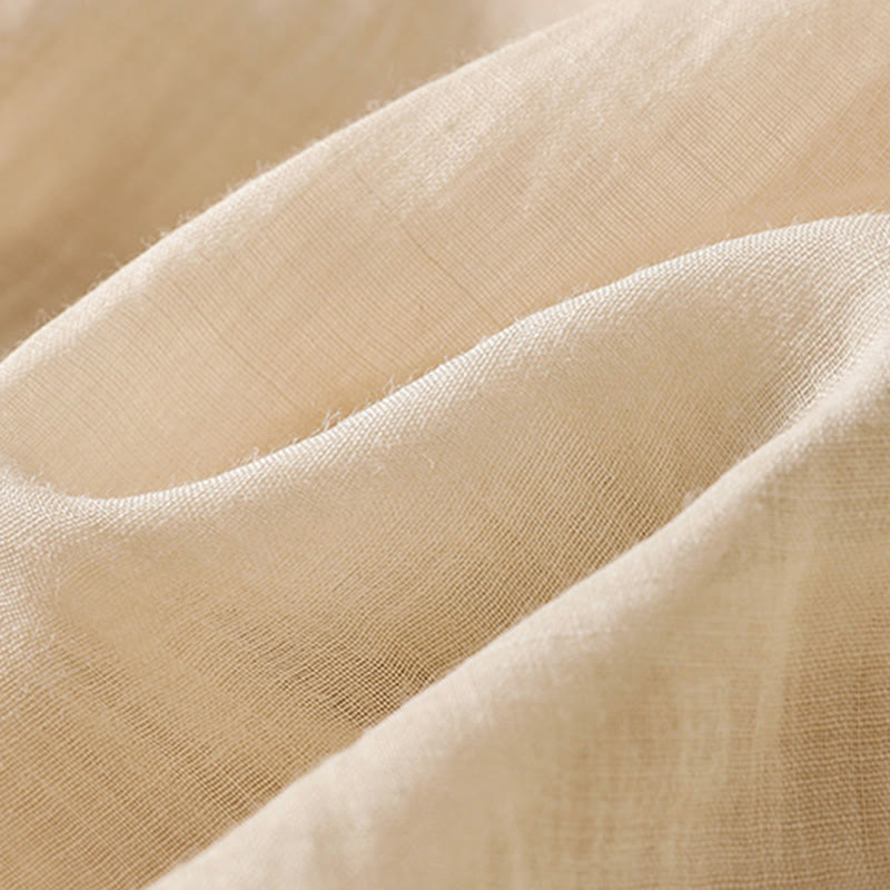 Buddha Stones Commute Embroidery Drawstring Women's Cotton Wide Leg Pants With Pockets - image 14