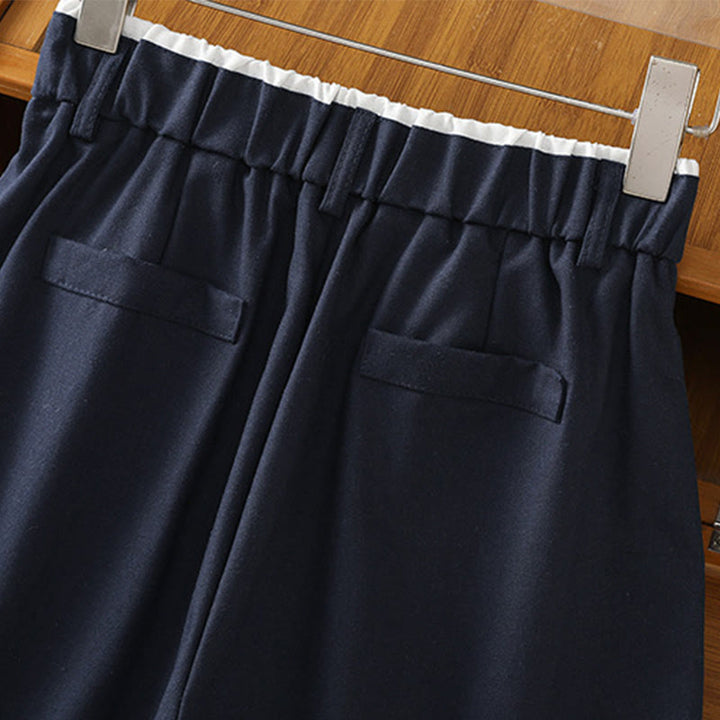 Buddha Stones Casual Hollow Lace Waistband Design Women's Cotton Linen Wide Leg Pants With Pockets - image 4