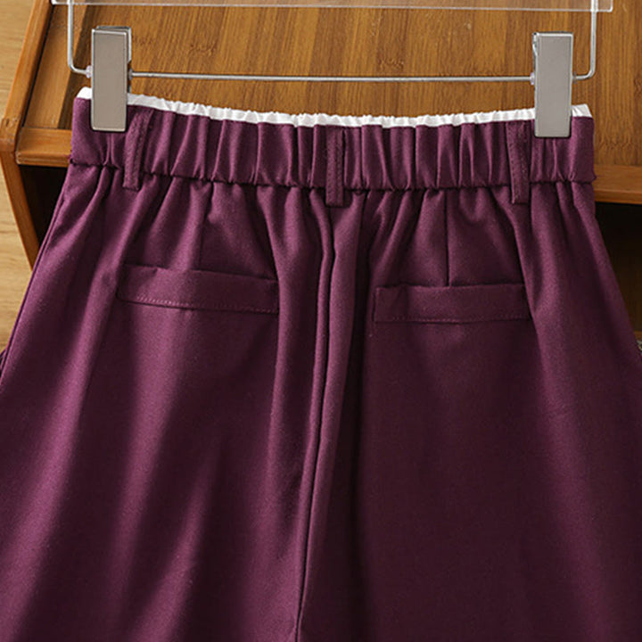 Buddha Stones Casual Hollow Lace Waistband Design Women's Cotton Linen Wide Leg Pants With Pockets - image 23