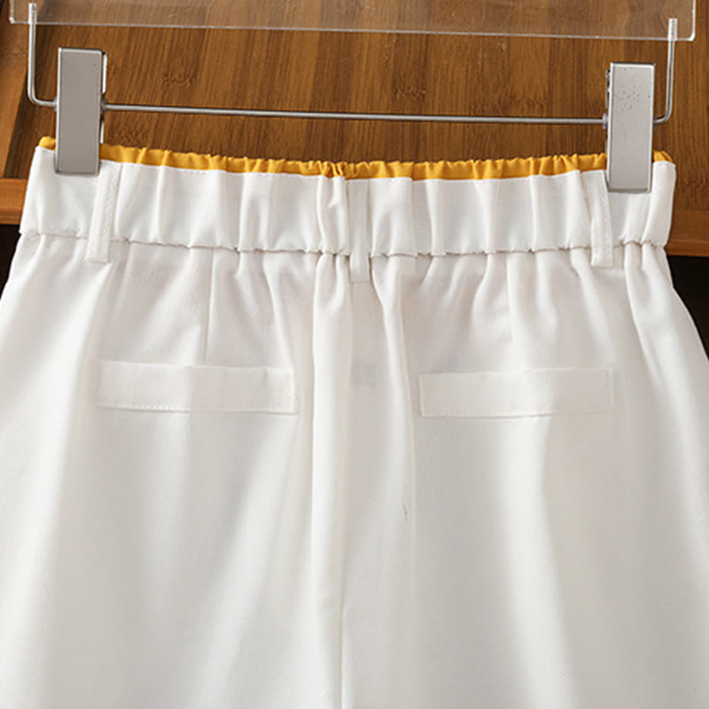 Buddha Stones Casual Hollow Lace Waistband Design Women's Cotton Linen Wide Leg Pants With Pockets - image 30