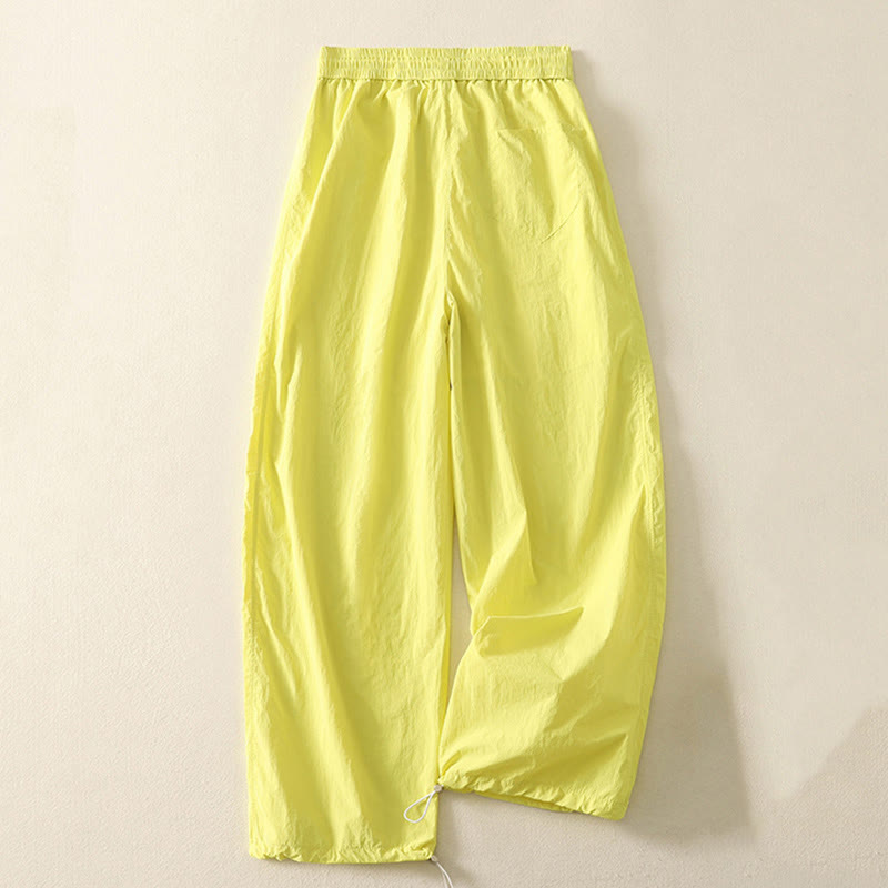 Buddha Stones Summer Vintage Plain Drawstring Cuffed Women's Pants With Pockets - image 27
