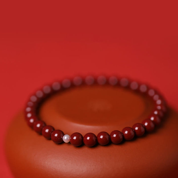 Buddha Stones Gourd Pearl Cinnabar Blessing Beads Bracelet - image 10