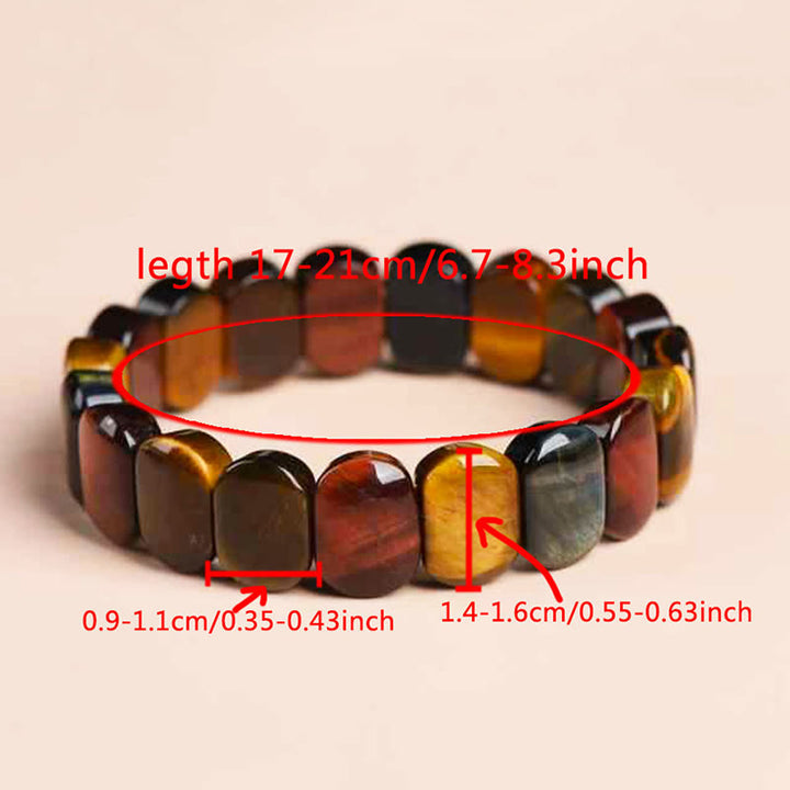Buddha Stones Natural Colored Tiger Eye Oval Beads Strength Bracelet - image 8