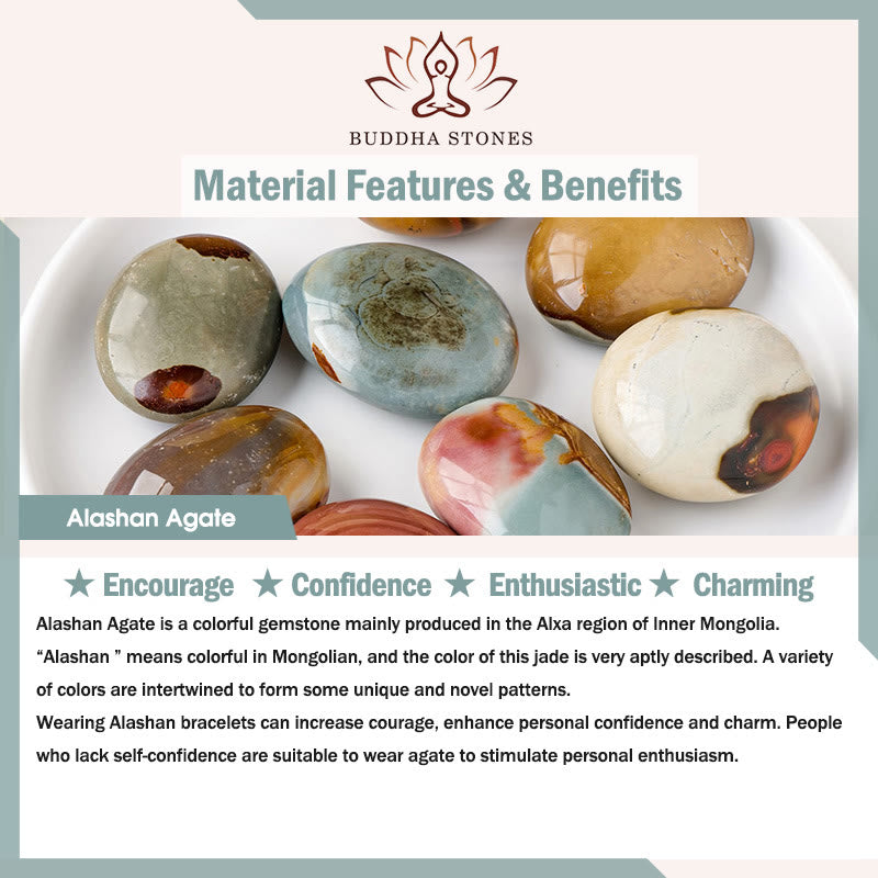 Buddha Stones Natural Alashan Agate Confidence Bracelet - image 9