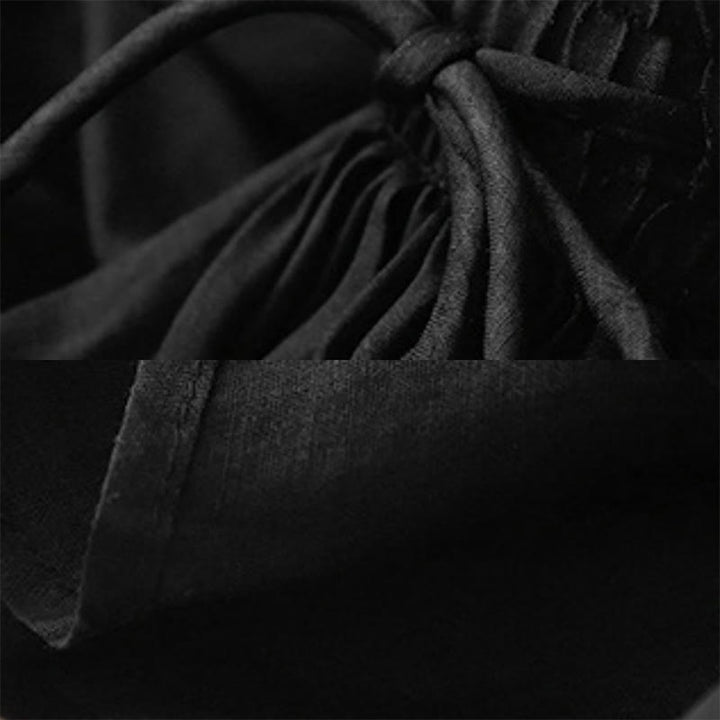 Buddha Stones Summer Solid Color Elastic Waist Drawstring Women's Skirt - image 14