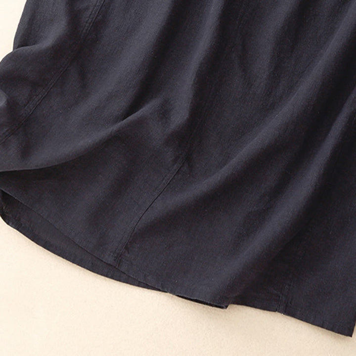 Buddha Stones Drawstring A-line Elastic Waist Cotton Women's Skirt - image 4