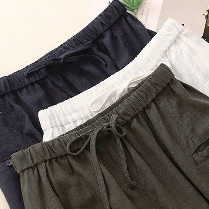 Buddha Stones Drawstring A-line Elastic Waist Cotton Women's Skirt - image 19