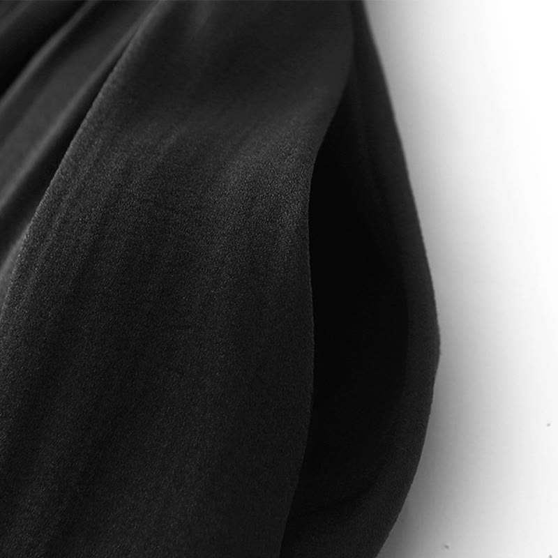 Buddha Stones Simple Pleated Design Elastic Waist Women's Skirt With Pockets - image 2