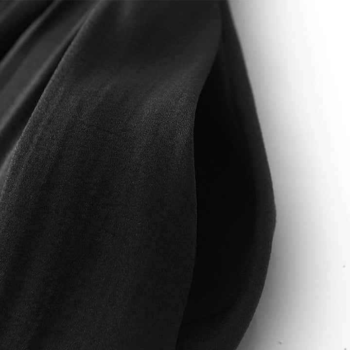 Buddha Stones Simple Pleated Design Elastic Waist Women's Skirt With Pockets - image 2