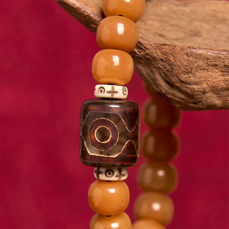 Buddha Stones Tibetan Bodhi Seed Dzi Bead Keep Away Evil Spirits Bracelet - image 3