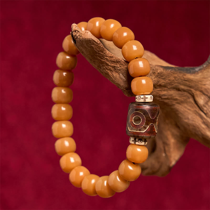 Buddha Stones Tibetan Bodhi Seed Dzi Bead Keep Away Evil Spirits Bracelet - image 2