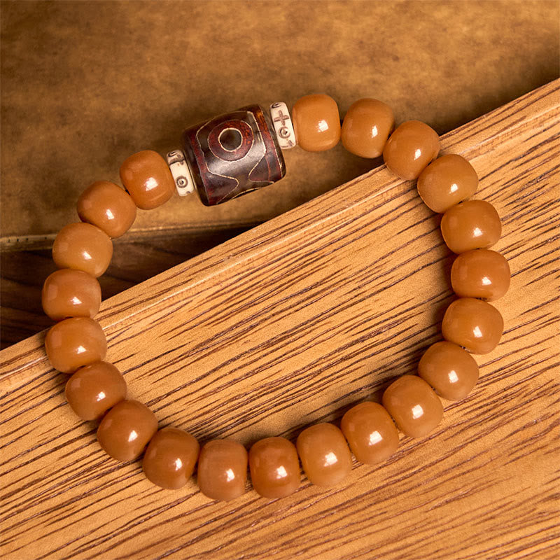Buddha Stones Tibetan Bodhi Seed Dzi Bead Keep Away Evil Spirits Bracelet - image 1
