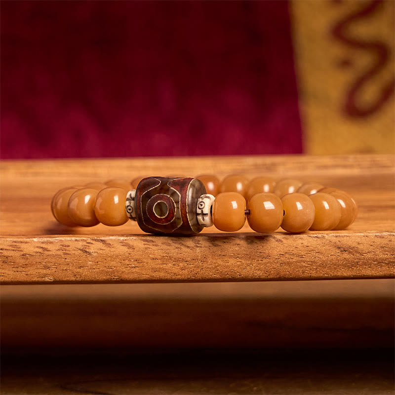 Buddha Stones Tibetan Bodhi Seed Dzi Bead Keep Away Evil Spirits Bracelet - image 4