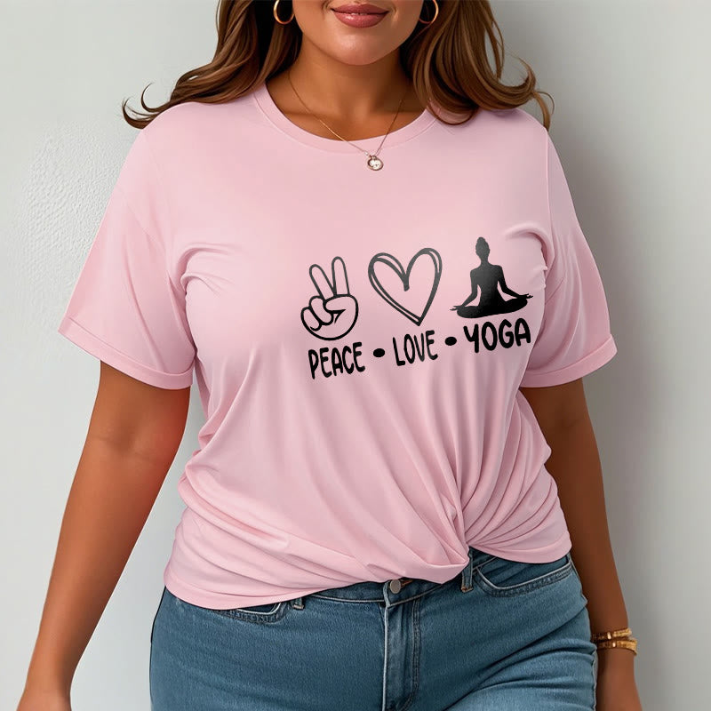 Buddha Stones Casual Hand Gesture Heart Yoga Pose Pattern Tee T-shirt - image 13