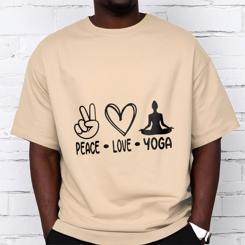 Buddha Stones Casual Hand Gesture Heart Yoga Pose Pattern Tee T-shirt - image 9