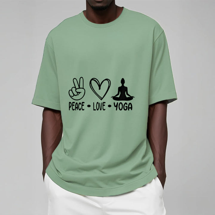 Buddha Stones Casual Hand Gesture Heart Yoga Pose Pattern Tee T-shirt - image 15