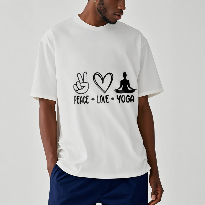 Buddha Stones Casual Hand Gesture Heart Yoga Pose Pattern Tee T-shirt - image 1