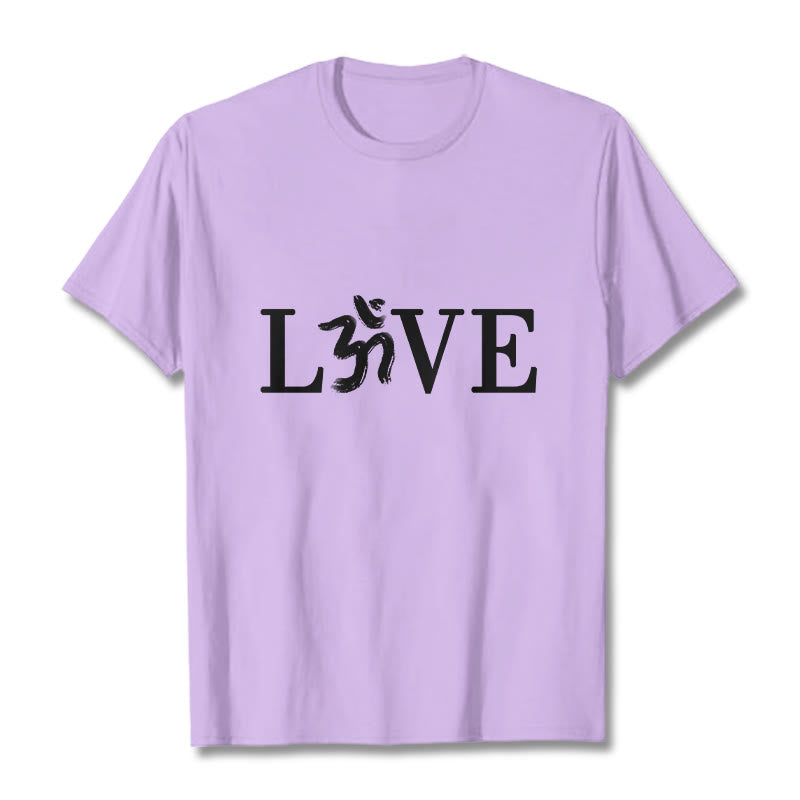 Buddha Stones Casual Om Symbol Sanskrit Cotton Tee T-shirt - Plum - 2XL - image 17