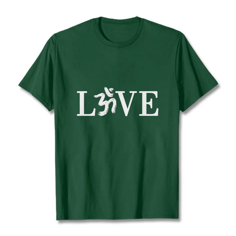 Buddha Stones Casual Om Symbol Sanskrit Cotton Tee T-shirt - ForestGreen - 2XL - image 11