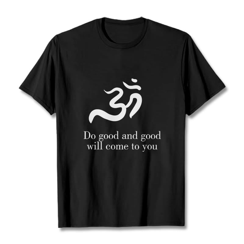 Buddha Stones Casual Om Symbol Sanskrit Spiritual Design Cotton Tee T-shirt - Black - 2XL - image 0