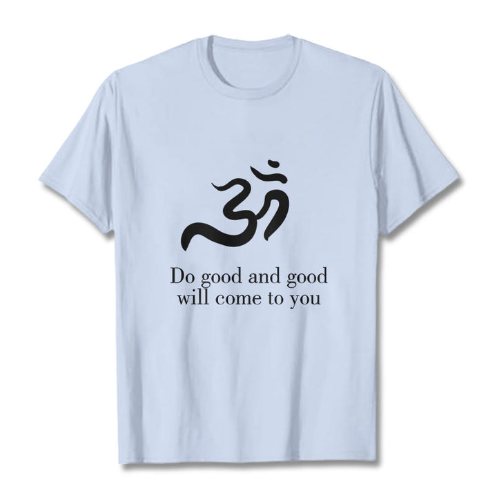 Buddha Stones Casual Om Symbol Sanskrit Spiritual Design Cotton Tee T-shirt - LightCyan - 2XL - image 18