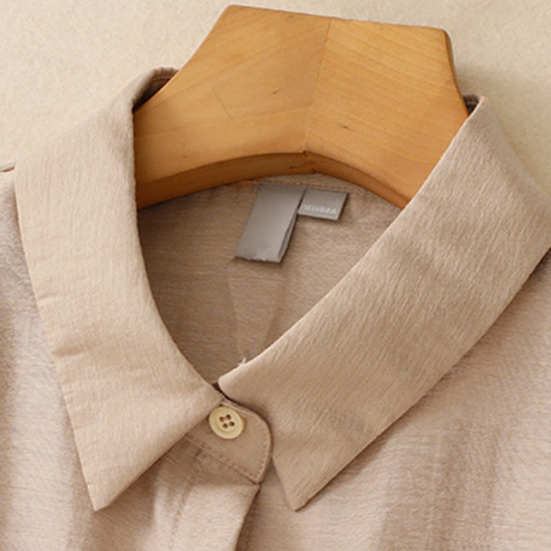 Buddha Stones 2Pcs Short Sleeve Shirt 7-8 Length Skirt With Pockets Cotton Linen Women's Set - image 16