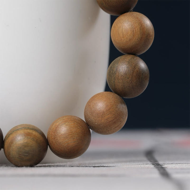 Buddha Stones Green Sandalwood Pixiu Attract Wealth Bracelet - image 11