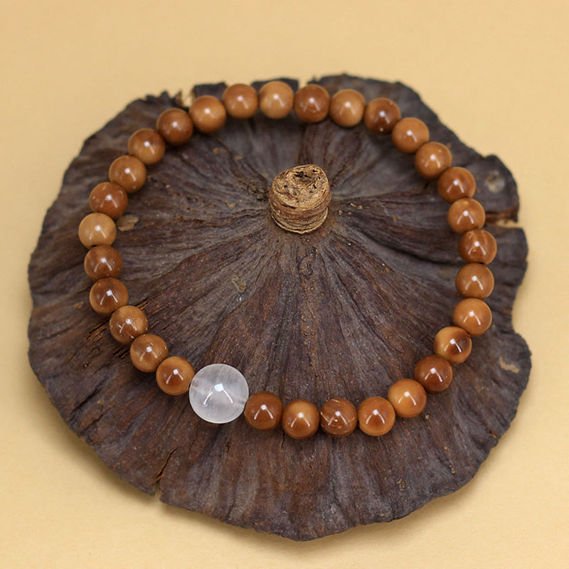 Buddha Stones Kuka Seed Agate Stone Luck Bracelet - image 1