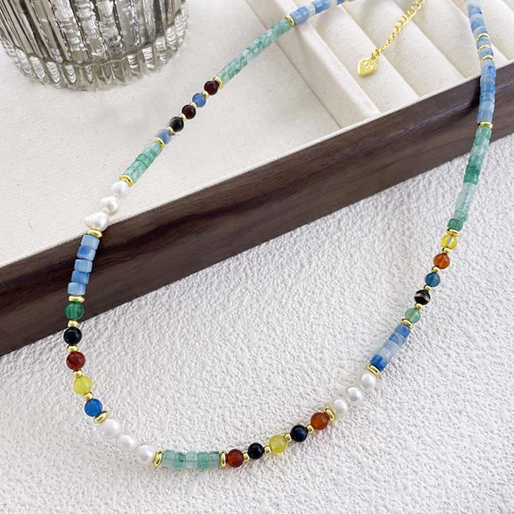 Buddha Stones Pearl Glass Healing Necklace Pendant - image 2