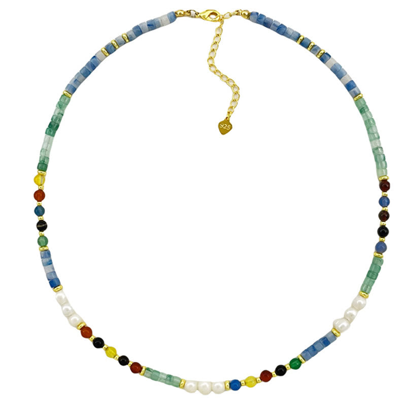 Buddha Stones Pearl Glass Healing Necklace Pendant - image 7