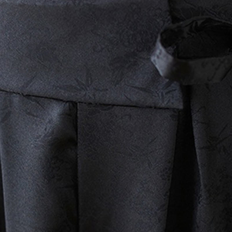 Buddha Stones Casual Jacquard Lace-up Cotton Women's Wide Leg Pants With Pockets - image 17