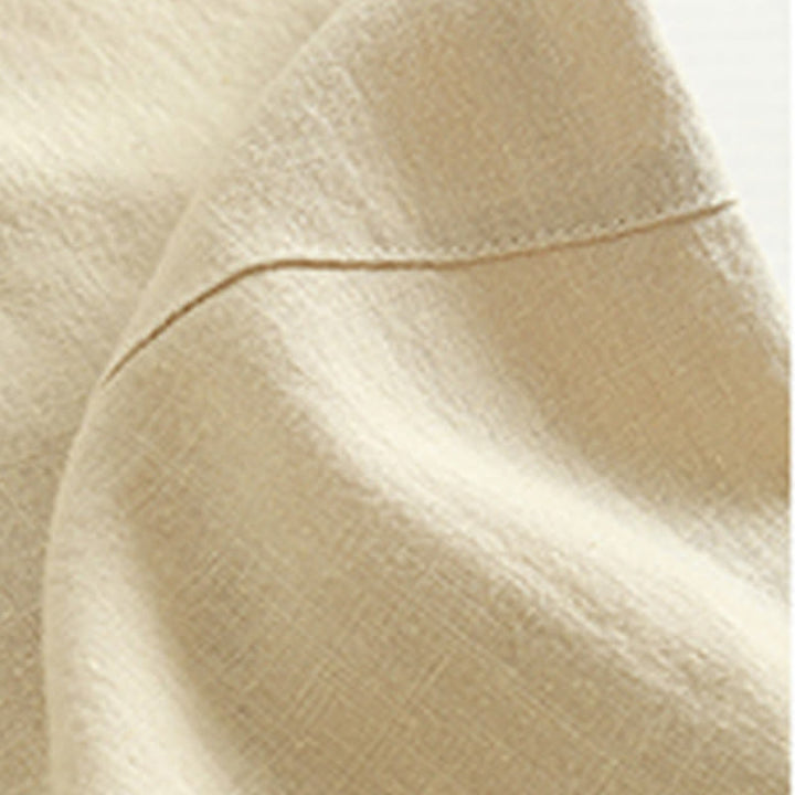 Buddha Stones Pure Color Buttons Women's Linen Pants With Pockets - image 7