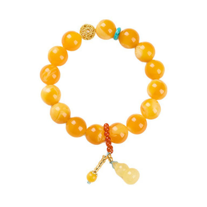 Buddha Stones Amber Gourd Multilayer Confidence Bracelet - image 5