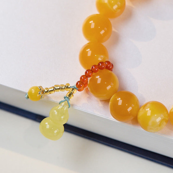 Buddha Stones Amber Gourd Multilayer Confidence Bracelet - image 3
