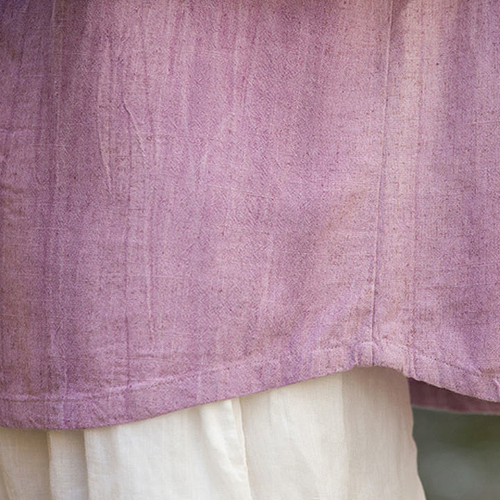 Buddha Stones Summer Tie-dye Buttons Linen Sleeveless Women's Vest - image 19